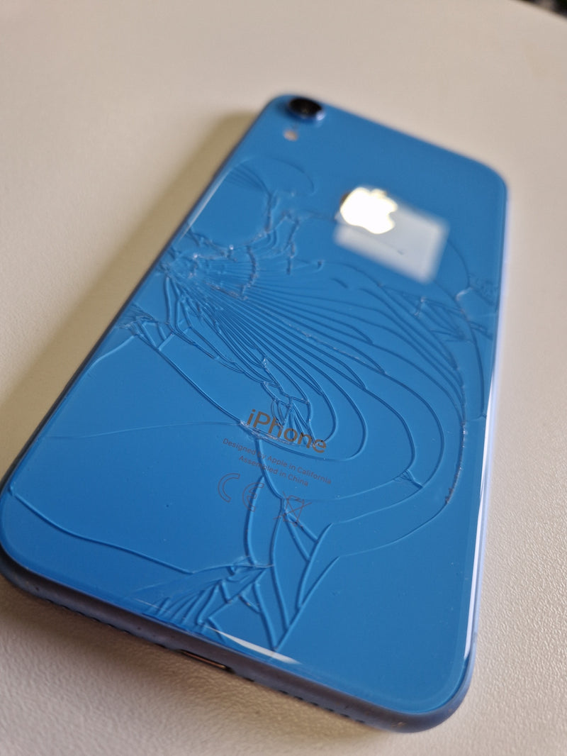 Apple iPhone XR, 64GB, Blue (Smashed Back, Good Condition) - Unlocked - Sale - 359629