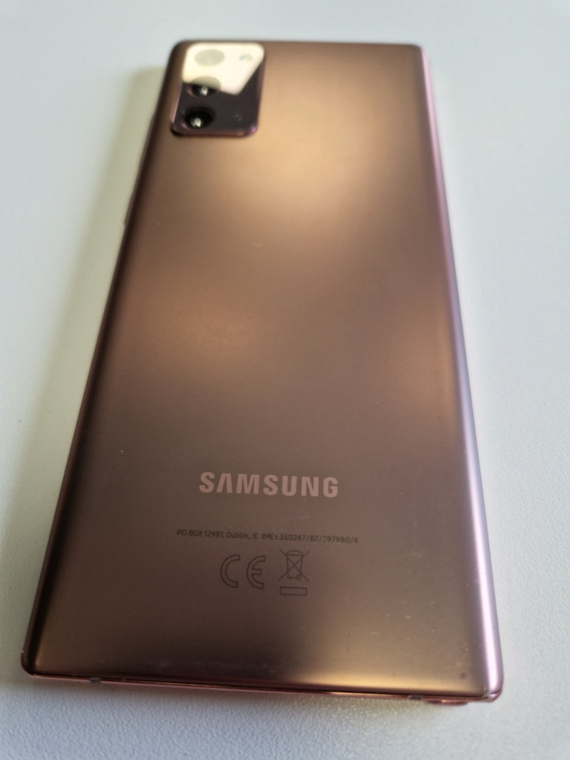 Samsung Galaxy Note 20, 256GB, Bronze (SCREEN BURN & CRACKED SCREEN) - Unlocked - Excellent Condition - Sale 359921