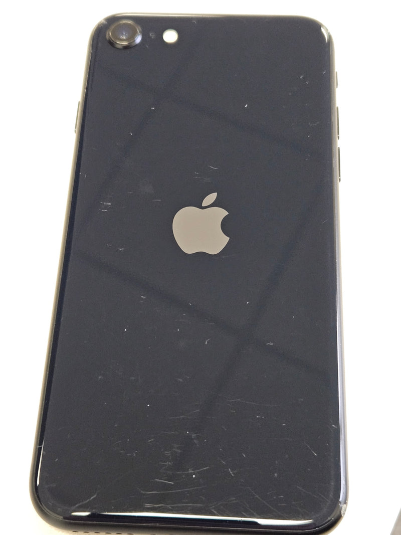 Apple iPhone SE (2022) - Black, Unlocked, 64GB (Cracked Back) Good Condition - Refurbished - Sale - 362486