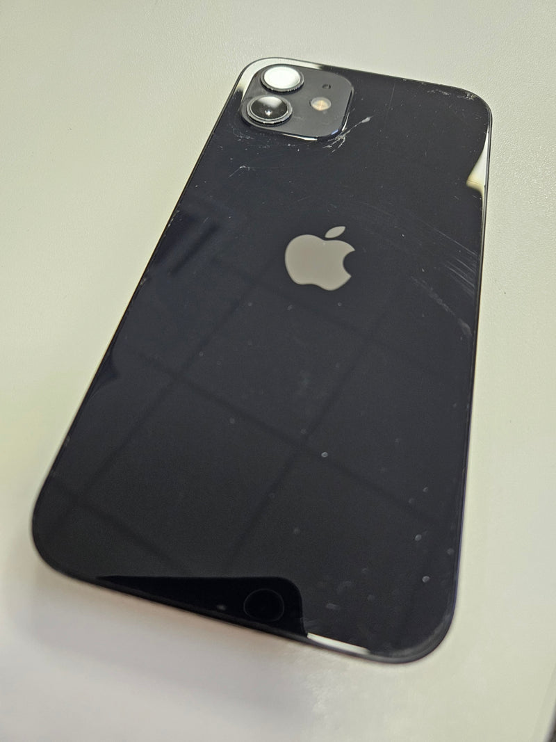 iPhone 12, Black, 64GB (Smashed Back) - Unlocked - Refurbished - Good - Sale - 362315